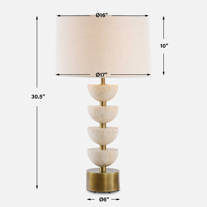 Hemisphere One Light Table Lamp Antique Brass-Lamps-Uttermost-Lighting Design Store