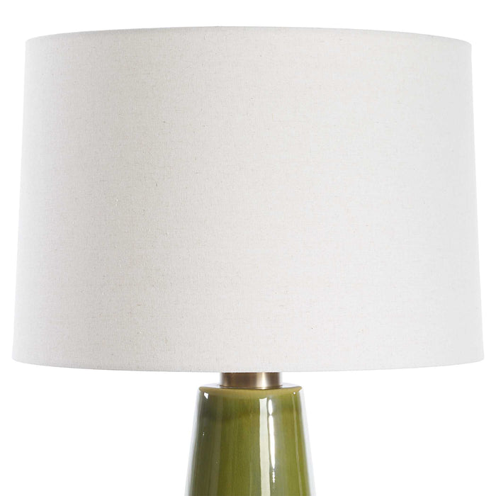 Kelley One Light Table Lamp Antiqued Brass-Lamps-Uttermost-Lighting Design Store