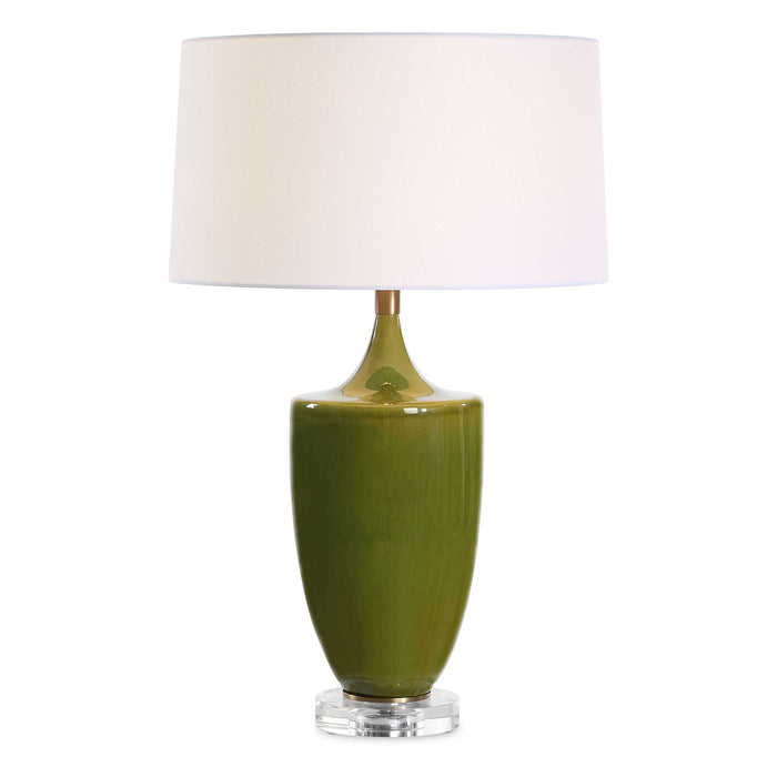 Adela One Light Table Lamp Brass-Lamps-Uttermost-Lighting Design Store