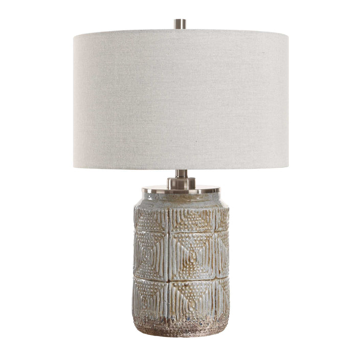 Graydon One Light Table Lamp Brushed Nickel-Lamps-Uttermost-Lighting Design Store