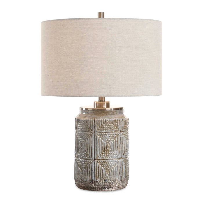 Graydon One Light Table Lamp Brushed Nickel-Lamps-Uttermost-Lighting Design Store