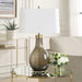 Shyla One Light Table Lamp Brushed Brass-Lamps-Uttermost-Lighting Design Store