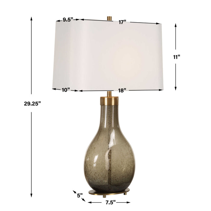 Shyla One Light Table Lamp Brushed Brass-Lamps-Uttermost-Lighting Design Store