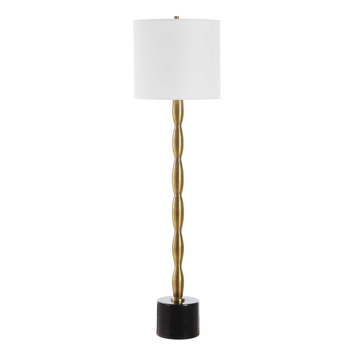 Ezra One Light Buffet Lamp Antique Brass-Lamps-Uttermost-Lighting Design Store