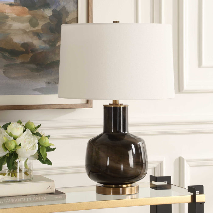 Buchanan One Light Table Lamp Brass-Lamps-Uttermost-Lighting Design Store