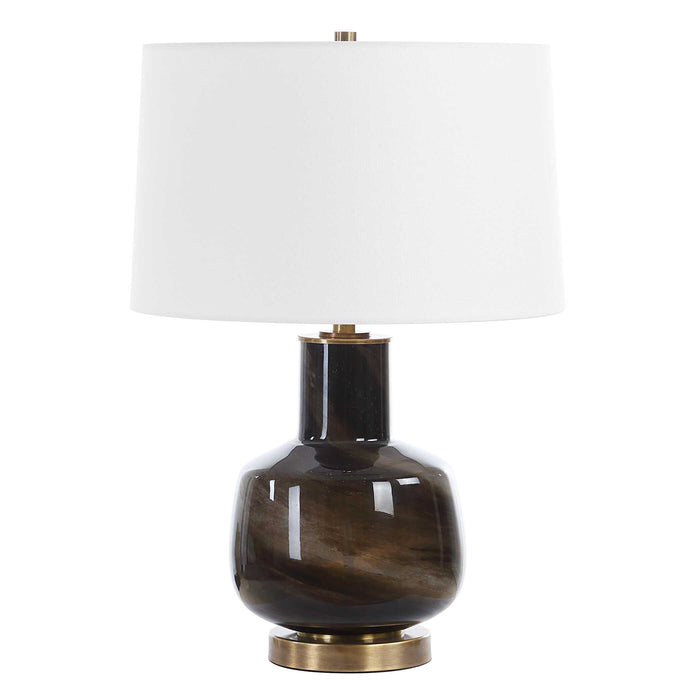 Buchanan One Light Table Lamp Brass-Lamps-Uttermost-Lighting Design Store