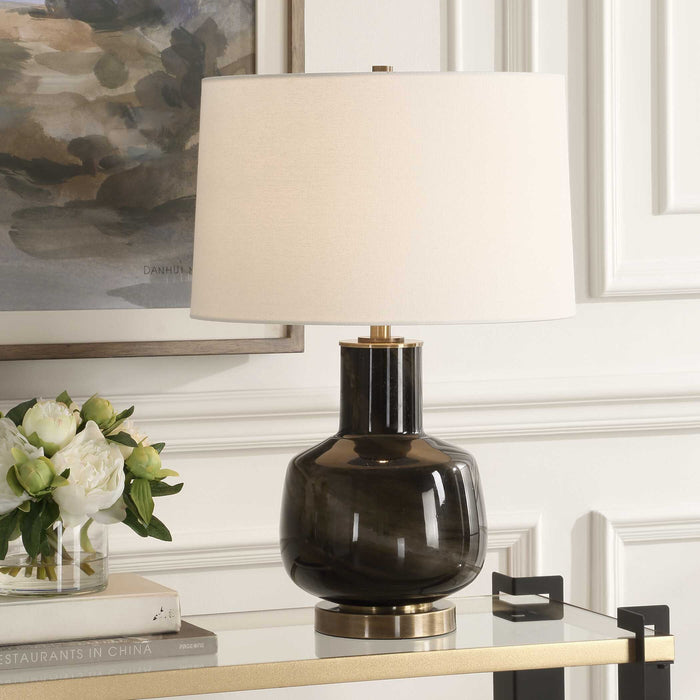 Buchanan One Light Table Lamp Brass-Lamps-Uttermost-Lighting Design Store