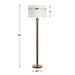 Keros One Light Floor Lamp Dark Oak Wood-Lamps-Uttermost-Lighting Design Store