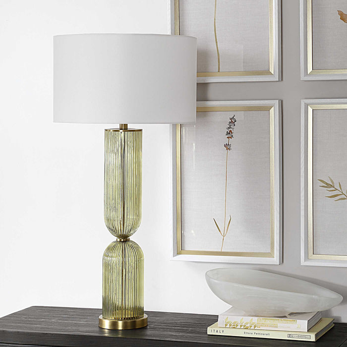 Mirah One Light Table Lamp Brass-Lamps-Uttermost-Lighting Design Store