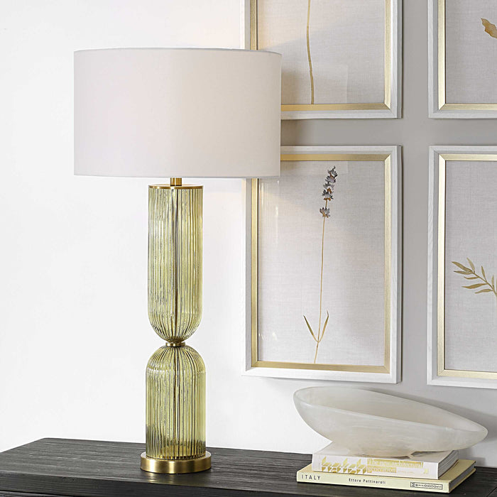 Mirah One Light Table Lamp Brass-Lamps-Uttermost-Lighting Design Store