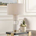 Maliyah One Light Table Lamp Light Beige Linen Wrapped-Lamps-Uttermost-Lighting Design Store