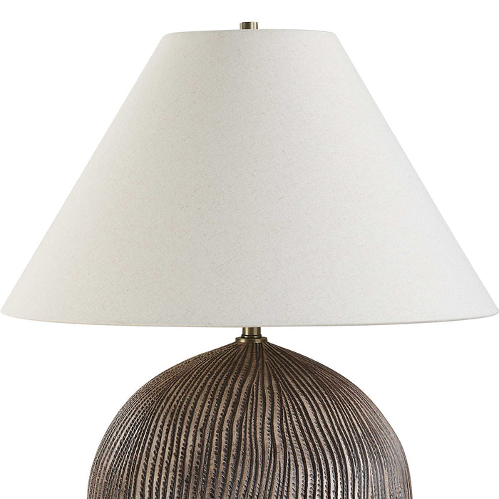 Sayre One Light Table Lamp Rubbed Dark Brown-Lamps-Uttermost-Lighting Design Store