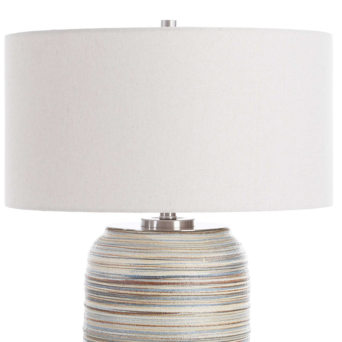 Prospect One Light Table Lamp Brushed Nickel-Lamps-Uttermost-Lighting Design Store
