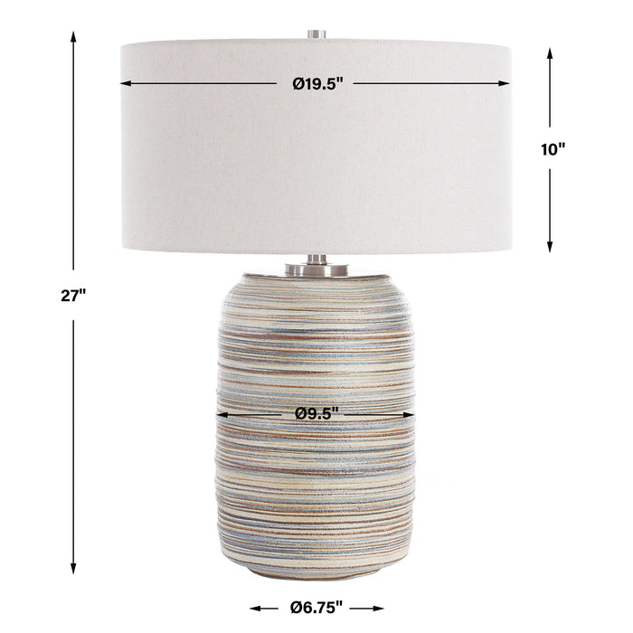Prospect One Light Table Lamp Brushed Nickel-Lamps-Uttermost-Lighting Design Store