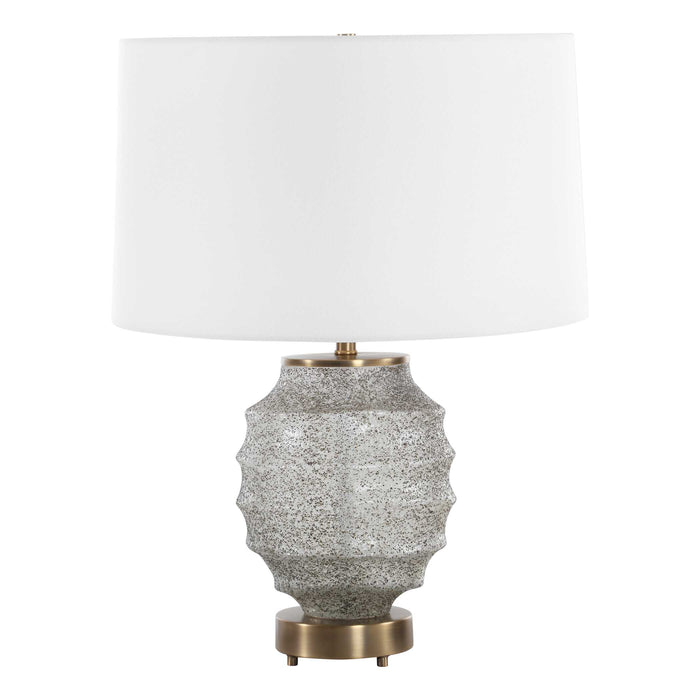 Acosta One Light Table Lamp Antiqued Brass-Lamps-Uttermost-Lighting Design Store