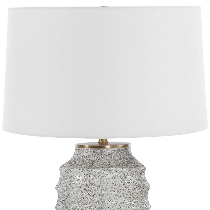 Acosta One Light Table Lamp Antiqued Brass-Lamps-Uttermost-Lighting Design Store