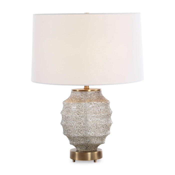 Acosta One Light Table Lamp Antiqued Brass-Lamps-Uttermost-Lighting Design Store