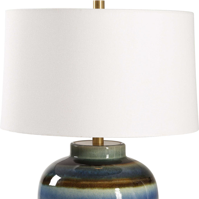 Judarn One Light Table Lamp Antique Brass-Lamps-Uttermost-Lighting Design Store