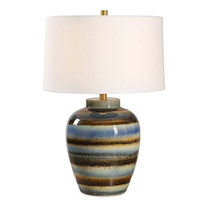 Judarn One Light Table Lamp Antique Brass-Lamps-Uttermost-Lighting Design Store