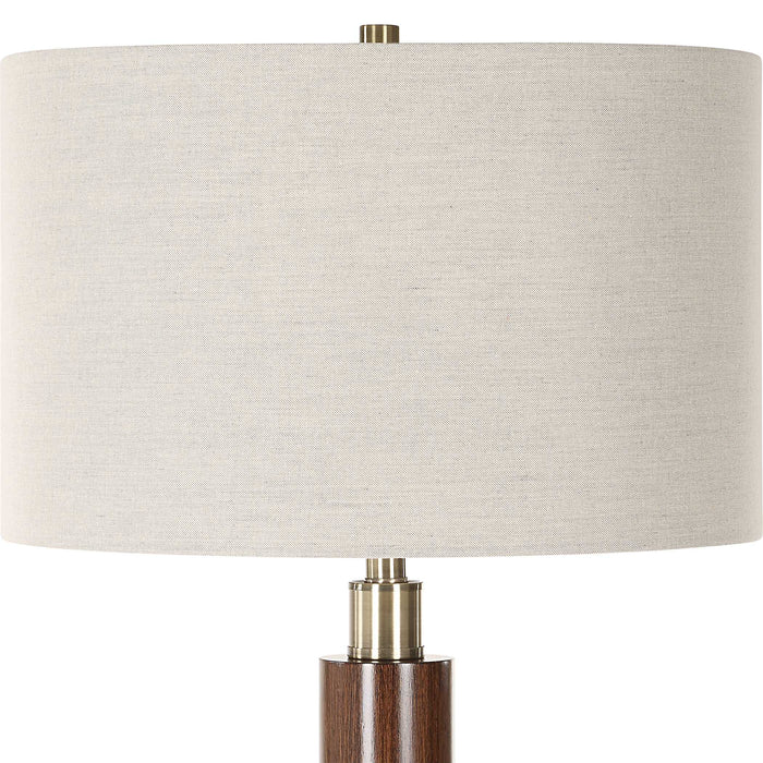 Stacked One Light Floor Lamp Brass-Lamps-Uttermost-Lighting Design Store