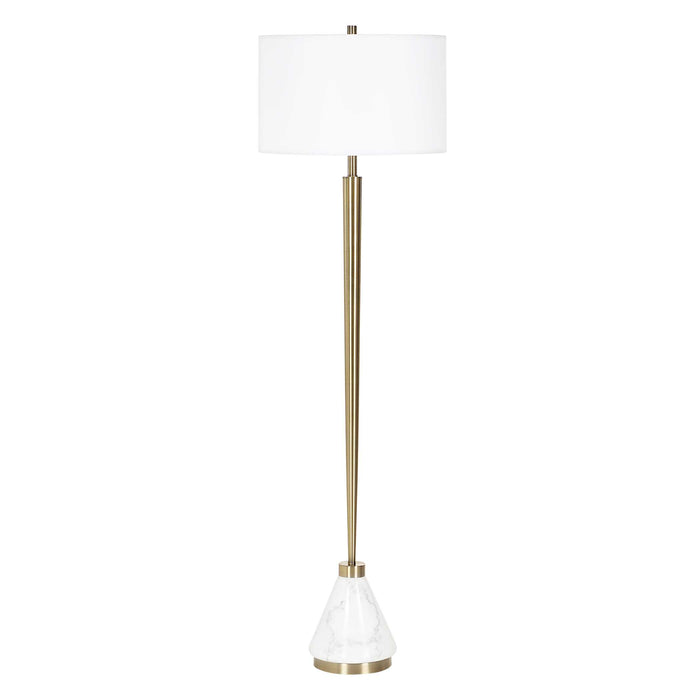 Curran One Light Floor Lamp Brass-Lamps-Uttermost-Lighting Design Store