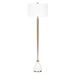 Curran One Light Floor Lamp Brass-Lamps-Uttermost-Lighting Design Store