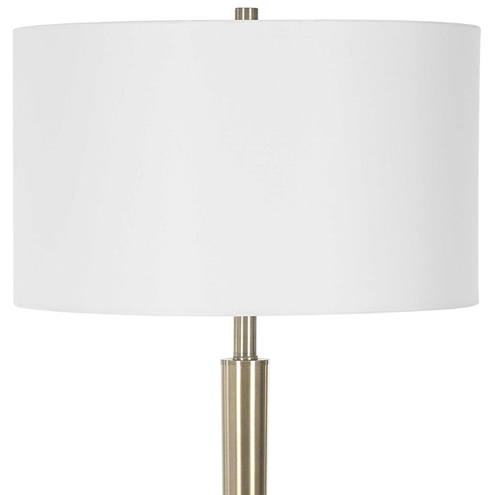 Curran One Light Floor Lamp Brass-Lamps-Uttermost-Lighting Design Store