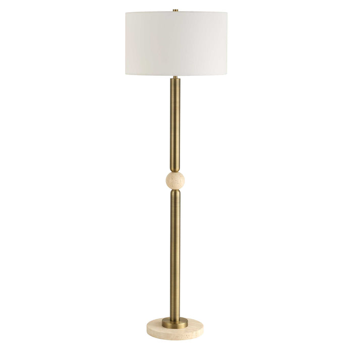 Hudson One Light Floor Lamp Gold Plated Steel-Lamps-Uttermost-Lighting Design Store