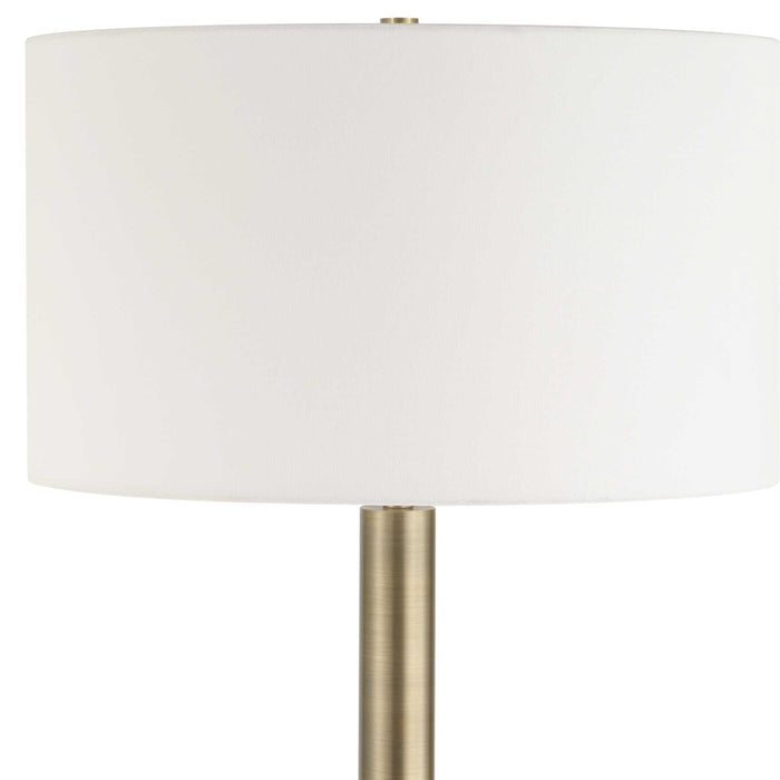 Hudson One Light Floor Lamp Gold Plated Steel-Lamps-Uttermost-Lighting Design Store