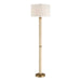 Wessex One Light Floor Lamp Antique Brushed Brass-Lamps-Uttermost-Lighting Design Store
