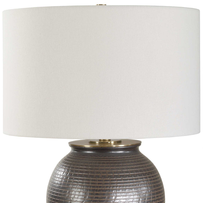 Hawkins One Light Table Lamp Brass Plated-Lamps-Uttermost-Lighting Design Store
