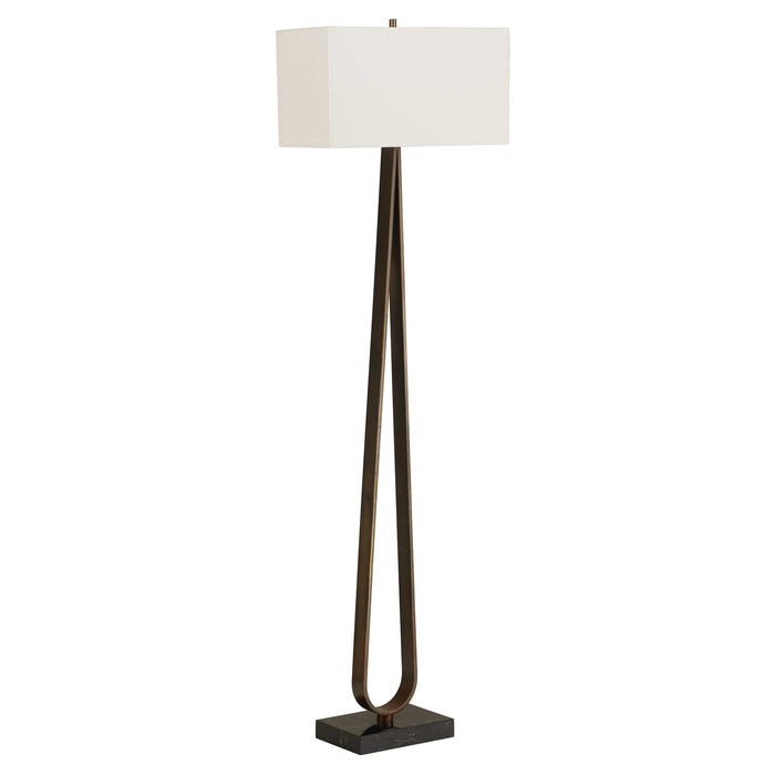Galloway One Light Floor Lamp Dark Bronze-Lamps-Uttermost-Lighting Design Store