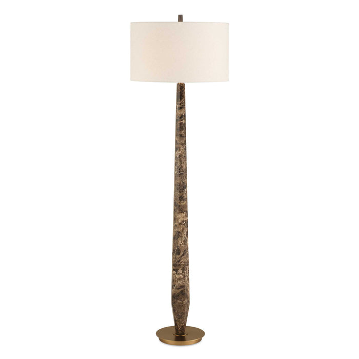 Tyree One Light Floor Lamp Brass Plated-Lamps-Uttermost-Lighting Design Store