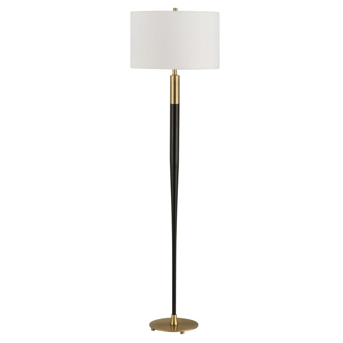 Stowe One Light Floor Lamp Brass Plated-Lamps-Uttermost-Lighting Design Store