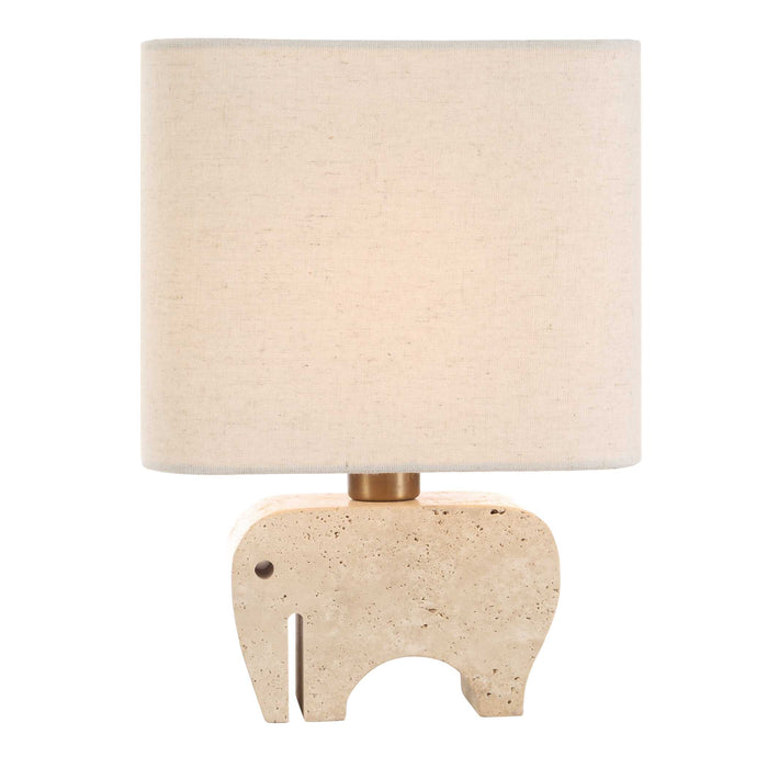 Tusk One Light Accent Lamp Brass Plated-Lamps-Uttermost-Lighting Design Store