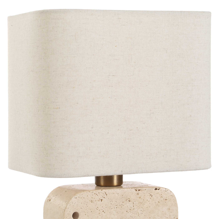 Tusk One Light Accent Lamp Brass Plated-Lamps-Uttermost-Lighting Design Store
