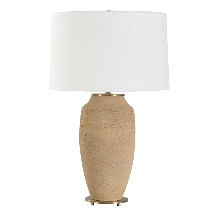 Sandstone Flow One Light Table Lamp Brass Plated-Lamps-Uttermost-Lighting Design Store