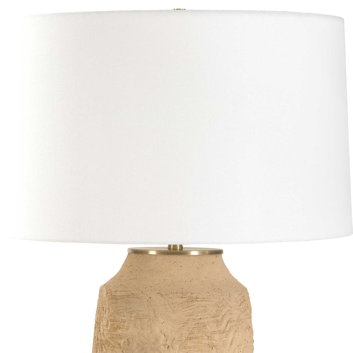 Sandstone Flow One Light Table Lamp Brass Plated-Lamps-Uttermost-Lighting Design Store
