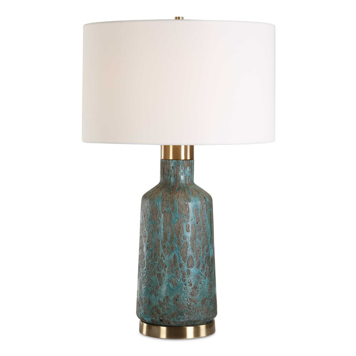 Dauphine One Light Table Lamp Antique Brass Plated-Lamps-Uttermost-Lighting Design Store