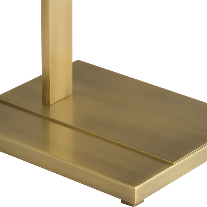 Laight One Light Floor Lamp Antique Brass Plated-Lamps-Uttermost-Lighting Design Store