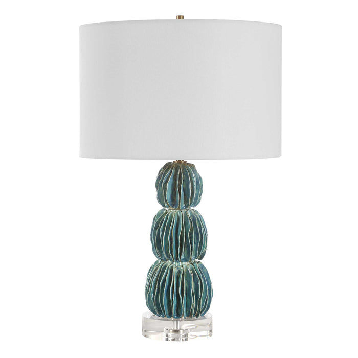 Bonaire One Light Table Lamp Brass Plated-Lamps-Uttermost-Lighting Design Store