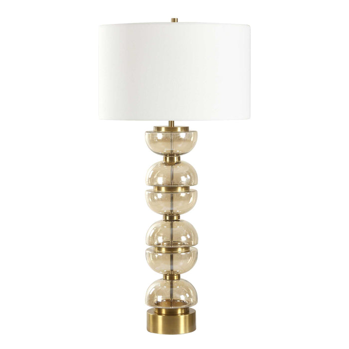 Assemble One Light Table Lamp Brass Plated Iron-Lamps-Uttermost-Lighting Design Store