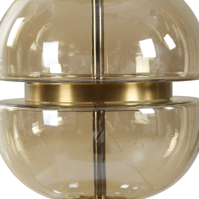 Assemble One Light Table Lamp Brass Plated Iron-Lamps-Uttermost-Lighting Design Store