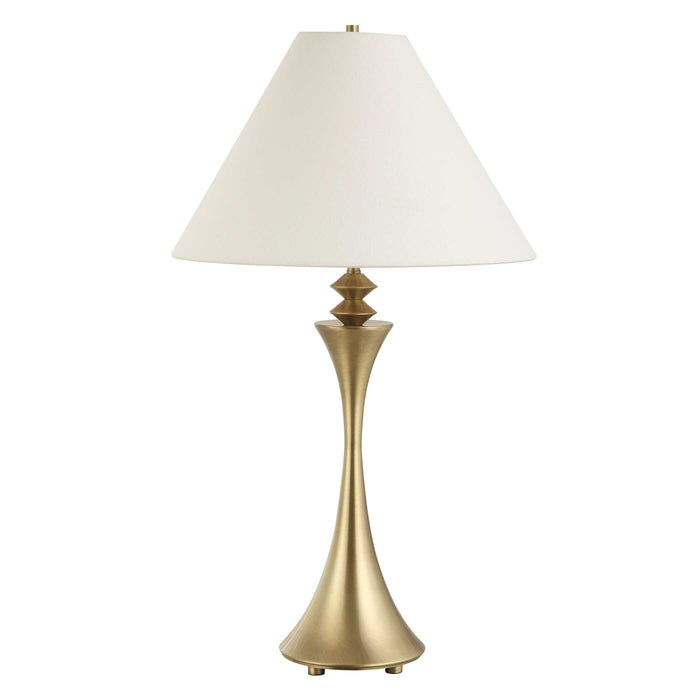 Shaefer One Light Table Lamp Plated Brass-Lamps-Uttermost-Lighting Design Store