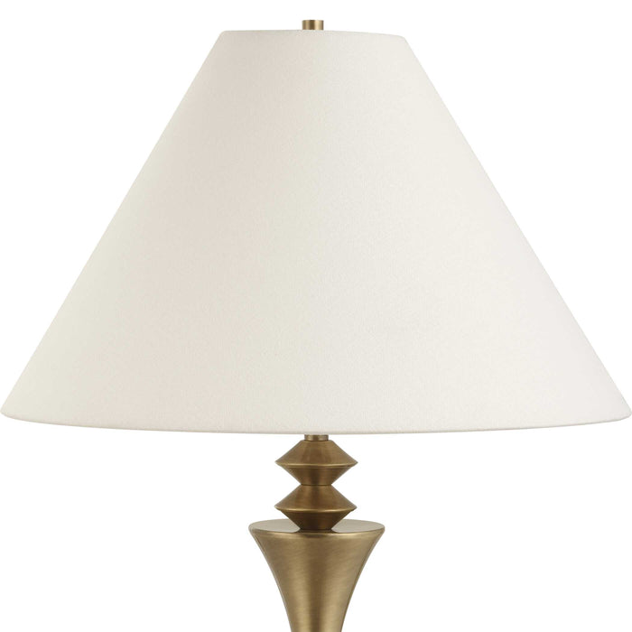 Shaefer One Light Table Lamp Plated Brass-Lamps-Uttermost-Lighting Design Store