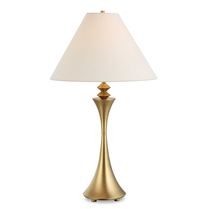 Shaefer One Light Table Lamp Plated Brass-Lamps-Uttermost-Lighting Design Store