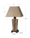 Slate One Light Table Lamp Slate w/Hammered Copper-Exterior-Uttermost-Lighting Design Store