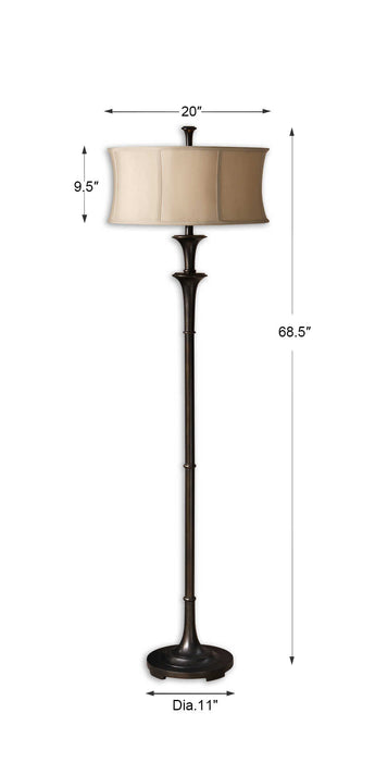 Brazoria One Light Floor Lamp Oil Rubbed Bronze-Lamps-Uttermost-Lighting Design Store