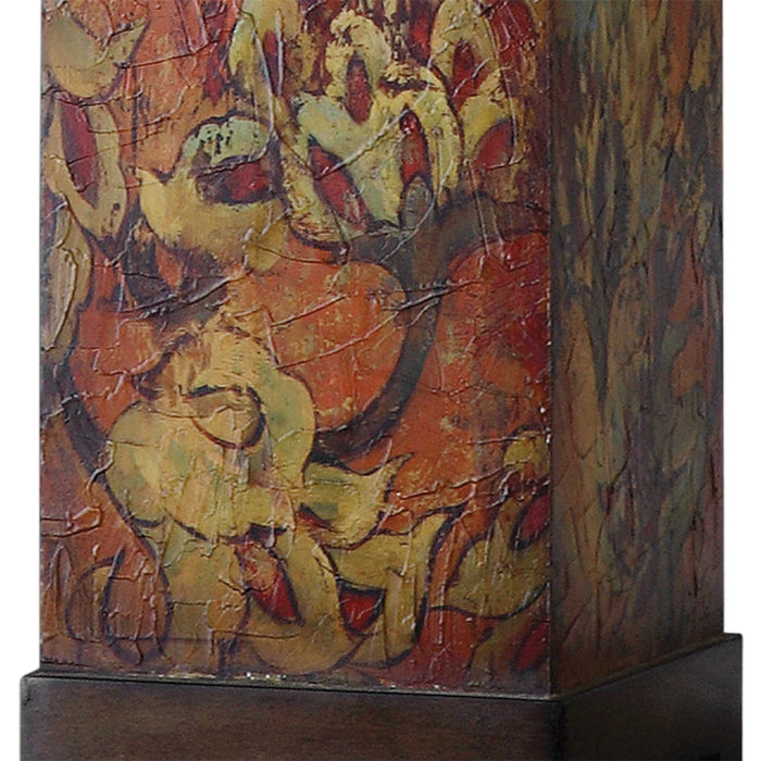 Colorful Flowers One Light Table Lamp Burnished Walnuted-Lamps-Uttermost-Lighting Design Store