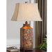 Colorful Flowers One Light Table Lamp Burnished Walnuted-Lamps-Uttermost-Lighting Design Store